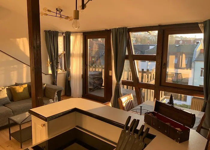 Lejlighed Skyline Of Jena, Luxurioes, Einzigartig, Free Wifi, Parkplatz, Klimatisiert, Zentral